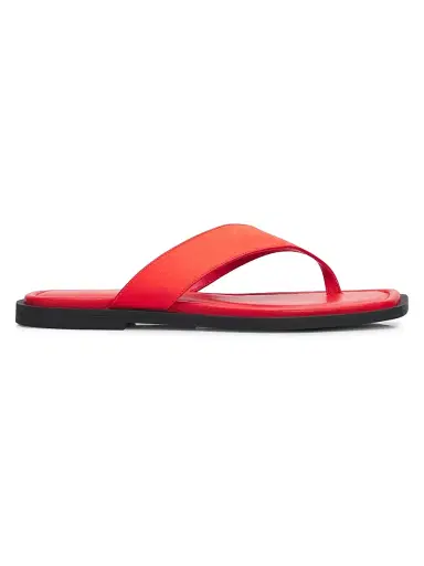 rag & bone Women's Gracie Cushioned Flat Sandals - Red Satin - Size 11 | Thumbnail 1