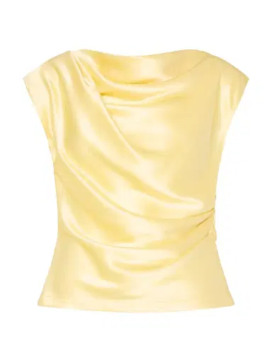 Milly Women's Kari Metallic Hammered Satin Top | Thumbnail 1