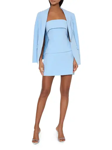 Milly Women's Lizzy Cady Sheath Miniskirt - Blue | Thumbnail 2