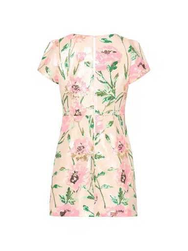 Milly Women's Rowen Floral Sequin Sheath Minidress | Thumbnail 3 Milly Women's Rowen Floral Sequin Sheath Minidress | Thumbnail 3
