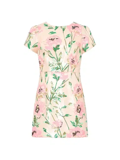 Milly Women's Rowen Floral Sequin Sheath Minidress - White Multi - Size 12 | Thumbnail 1 Milly Women's Rowen Floral Sequin Sheath Minidress - White Multi - Size 12 | Thumbnail 1