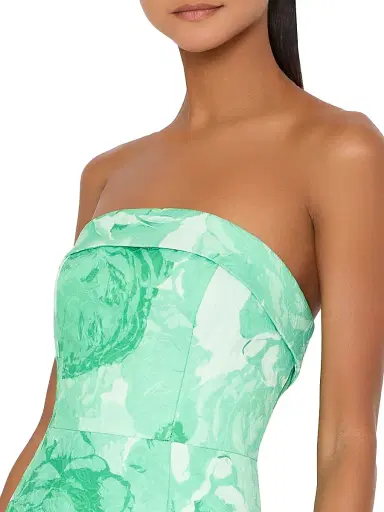 Milly Women's Ella Floral Jacquard Strapless Maxi Dress | Thumbnail 5 Milly Women's Ella Floral Jacquard Strapless Maxi Dress | Thumbnail 5