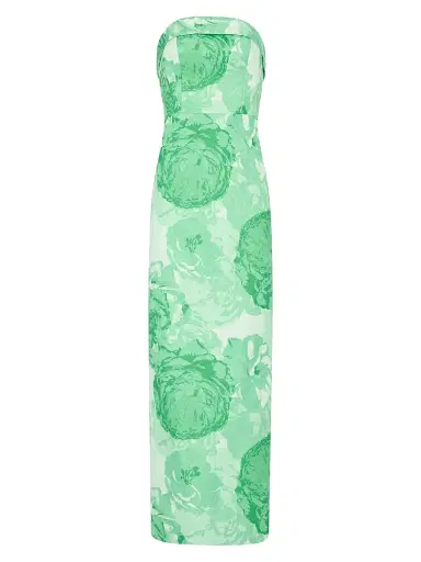 Milly Women's Ella Floral Jacquard Strapless Maxi Dress | Thumbnail 1 Milly Women's Ella Floral Jacquard Strapless Maxi Dress | Thumbnail 1