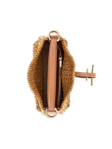 Tod's Women's T Timeless Mini Raffia Bucket Bag - Beige | Thumbnail 3 Tod's Women's T Timeless Mini Raffia Bucket Bag - Beige | Thumbnail 3