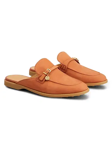 Tod's Women's Suede Loafer Mules - Terracotta - Size 11 | Thumbnail 2