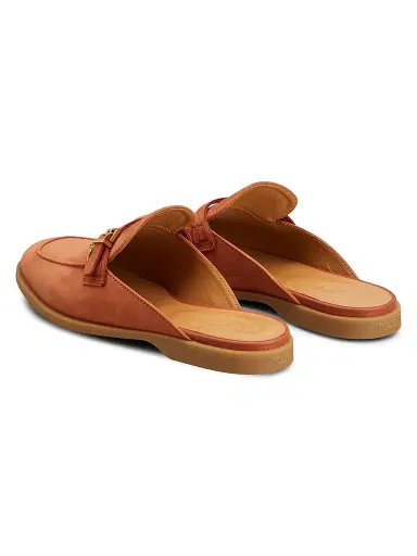 Tod's Women's Suede Loafer Mules - Terracotta - Size 11 | Thumbnail 3