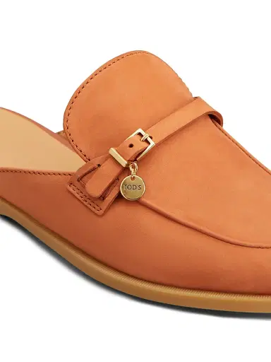 Tod's Women's Suede Loafer Mules - Terracotta - Size 11 | Thumbnail 5