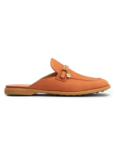 Tod's Women's Suede Loafer Mules - Terracotta - Size 11 | Thumbnail 1