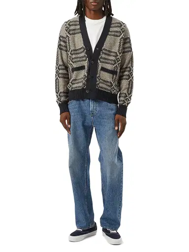 Corridor Men's Overshot Cotton Cardigan - Mint | Thumbnail 2