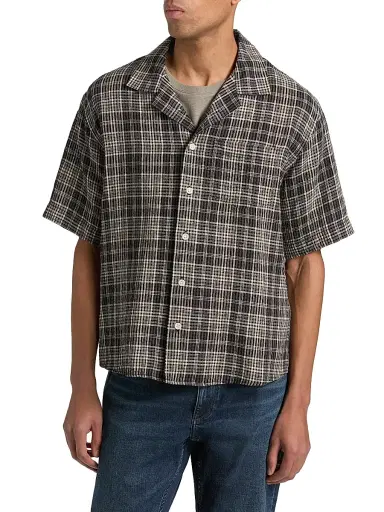 Corridor Men's Plaid Seersucker Short-Sleeve Shirt | Thumbnail 3 Corridor Men's Plaid Seersucker Short-Sleeve Shirt | Thumbnail 3