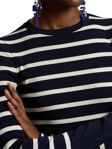 Ralph Lauren Collection Women's Striped Stretch-Silk Sweater | Thumbnail 5 Ralph Lauren Collection Women's Striped Stretch-Silk Sweater | Thumbnail 5