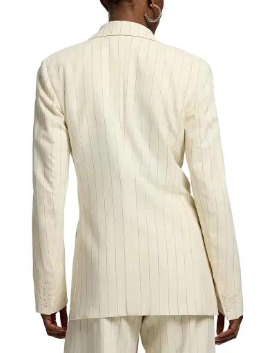 Ralph Lauren Collection Women's Ramona Striped Wool-Blend Jacket | Thumbnail 4 Ralph Lauren Collection Women's Ramona Striped Wool-Blend Jacket | Thumbnail 4