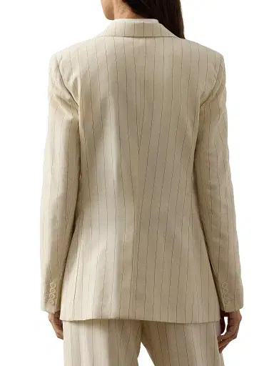 Ralph Lauren Collection Women's Ramona Striped Wool-Blend Jacket | Thumbnail 6 Ralph Lauren Collection Women's Ramona Striped Wool-Blend Jacket | Thumbnail 6