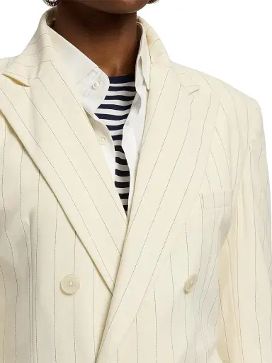Ralph Lauren Collection Women's Ramona Striped Wool-Blend Jacket | Thumbnail 7 Ralph Lauren Collection Women's Ramona Striped Wool-Blend Jacket | Thumbnail 7