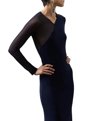 Ralph Lauren Collection Women's Brynn Sheer Sleeve Column Gown | Thumbnail 6 Ralph Lauren Collection Women's Brynn Sheer Sleeve Column Gown | Thumbnail 6