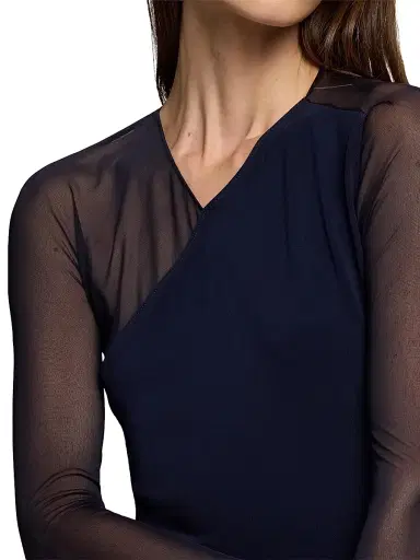 Ralph Lauren Collection Women's Brynn Sheer Sleeve Column Gown | Thumbnail 8 Ralph Lauren Collection Women's Brynn Sheer Sleeve Column Gown | Thumbnail 8
