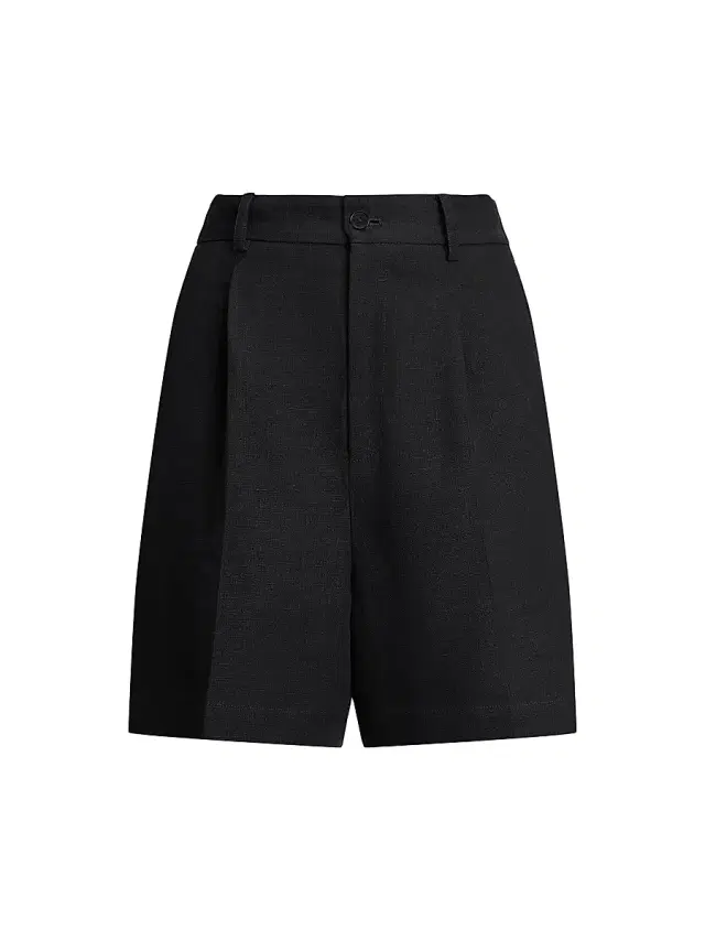 Ralph Lauren Collection Women's Tracy Pleated Linen Shorts - Black
