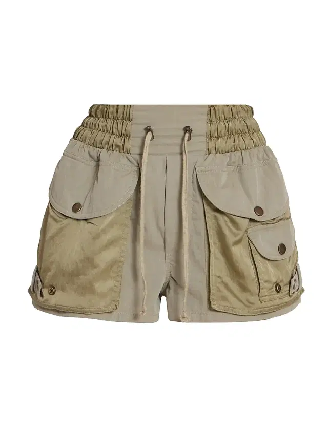 Women's Twill Cotton Cargo Shorts - Vert Pale