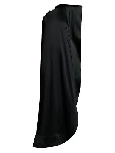 Stella McCartney Women's Envers Satin Asymmetric Cocktail Dress - Black - Size 0 | Thumbnail 1