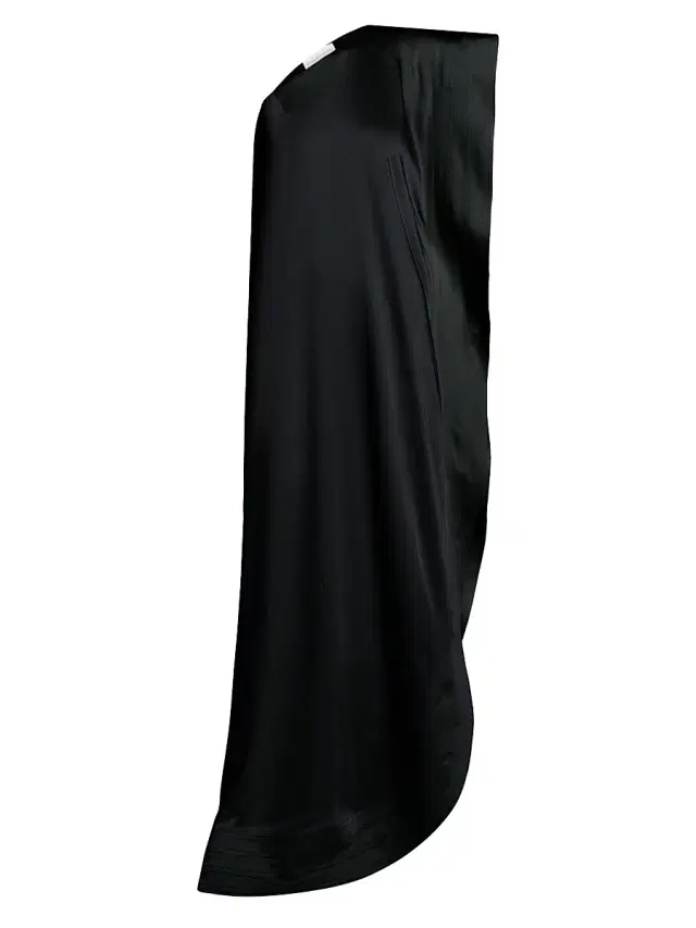 Women's Envers Satin Asymmetric Cocktail Dress - Black