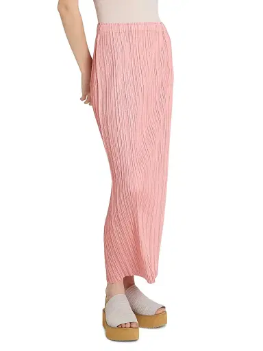 Pleats Please Issey Miyake Women's Thicker Bottoms Plissé Maxi Skirt - Coral Pink - Size Large | Thumbnail 4