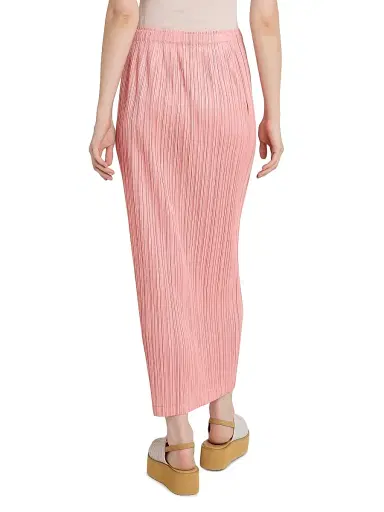 Pleats Please Issey Miyake Women's Thicker Bottoms Plissé Maxi Skirt - Coral Pink - Size Large | Thumbnail 5