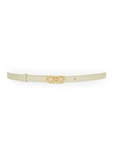 Ferragamo Women's Gancini Buckle Leather Belt - Mascarpone - Size Large | Thumbnail 3 Ferragamo Women's Gancini Buckle Leather Belt - Mascarpone - Size Large | Thumbnail 3