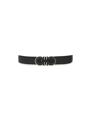 Ferragamo Men's Double Adjustable Leather Belt | Thumbnail 3 Ferragamo Men's Double Adjustable Leather Belt | Thumbnail 3