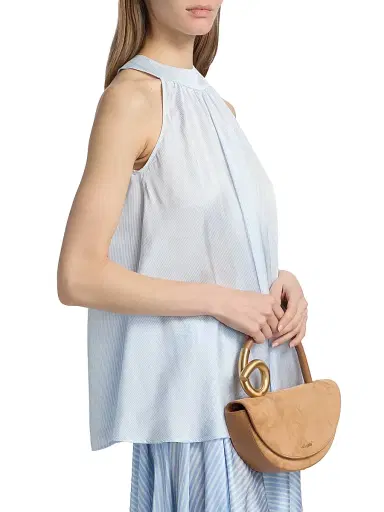 Chiara Boni La Petite Robe Women's Opina Striped Sleeveless Blouse | Thumbnail 4 Chiara Boni La Petite Robe Women's Opina Striped Sleeveless Blouse | Thumbnail 4