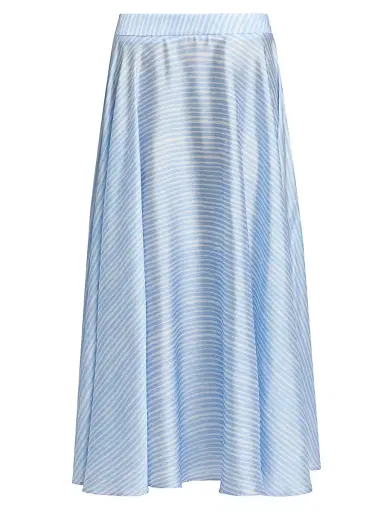 Chiara Boni La Petite Robe Women's Osata Striped Flared Midi-Skirt - Dorothy Blue - Size 10 | Thumbnail 1