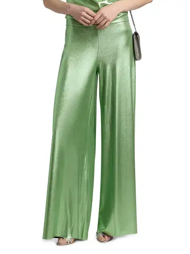 Chiara Boni La Petite Robe Women's Skylim Splendid Metallic Jersey Wide-Leg Pants | Thumbnail 3 Chiara Boni La Petite Robe Women's Skylim Splendid Metallic Jersey Wide-Leg Pants | Thumbnail 3