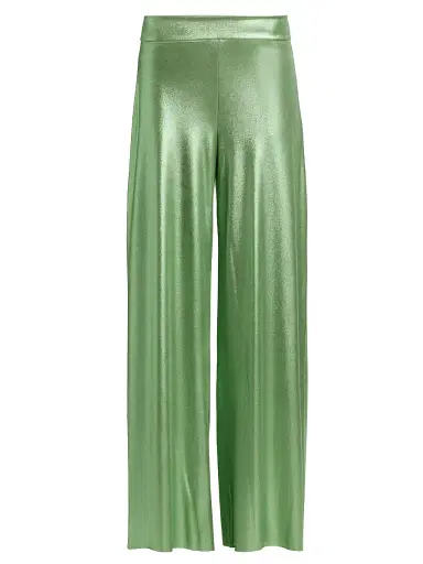Chiara Boni La Petite Robe Women's Skylim Splendid Metallic Jersey Wide-Leg Pants | Thumbnail 1 Chiara Boni La Petite Robe Women's Skylim Splendid Metallic Jersey Wide-Leg Pants | Thumbnail 1