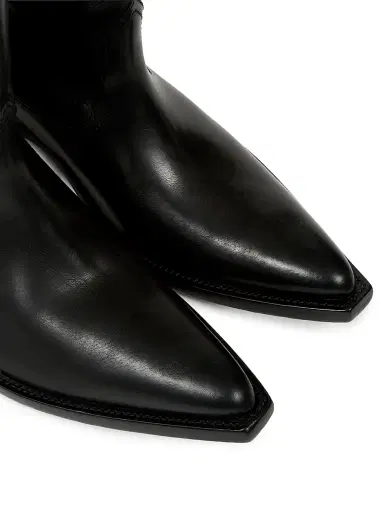 Maison Margiela Men's Heel-Less Leather Knee-High Boots - Black - Size 8 | Thumbnail 4 Maison Margiela Men's Heel-Less Leather Knee-High Boots - Black - Size 8 | Thumbnail 4