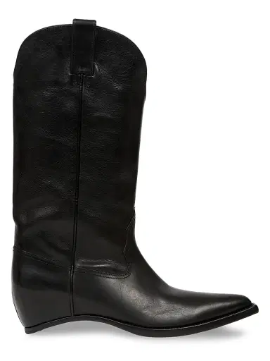 Maison Margiela Men's Heel-Less Leather Knee-High Boots - Black - Size 8 | Thumbnail 1 Maison Margiela Men's Heel-Less Leather Knee-High Boots - Black - Size 8 | Thumbnail 1