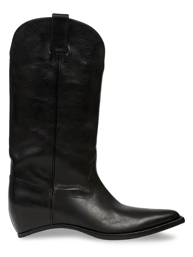 Maison Margiela Men's Heel-Less Leather Knee-High Boots - Black