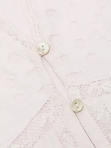 LoveShackFancy Women's Tarragon Broderie Anglaise V-Neck Maxi Dress | Thumbnail 7
