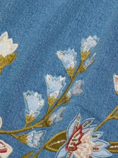 Veronica Beard Women's Chester Floral Embroidered Minidress - Sea Glare - Size 6 | Thumbnail 7 Veronica Beard Women's Chester Floral Embroidered Minidress - Sea Glare - Size 6 | Thumbnail 7