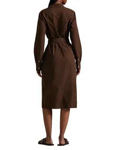 Polo Ralph Lauren Women's Kingsley Midi-Shirtdress - Dark Brown - Size 6 | Thumbnail 4 Polo Ralph Lauren Women's Kingsley Midi-Shirtdress - Dark Brown - Size 6 | Thumbnail 4
