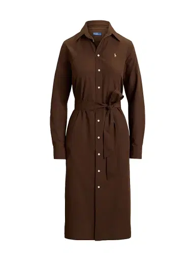 Polo Ralph Lauren Women's Kingsley Midi-Shirtdress - Dark Brown - Size 6 | Thumbnail 1 Polo Ralph Lauren Women's Kingsley Midi-Shirtdress - Dark Brown - Size 6 | Thumbnail 1
