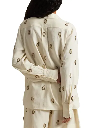 Polo Ralph Lauren Women's Demi Beaded Paisley Shirt | Thumbnail 5 Polo Ralph Lauren Women's Demi Beaded Paisley Shirt | Thumbnail 5