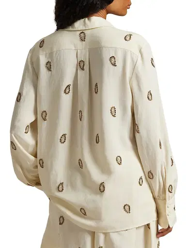 Polo Ralph Lauren Women's Demi Beaded Paisley Shirt | Thumbnail 6 Polo Ralph Lauren Women's Demi Beaded Paisley Shirt | Thumbnail 6