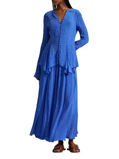 Polo Ralph Lauren Women's Drawstring Midi-Skirt - Indigo Sky | Thumbnail 2