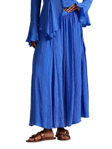 Polo Ralph Lauren Women's Drawstring Midi-Skirt - Indigo Sky | Thumbnail 3