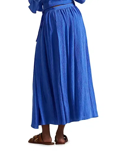 Polo Ralph Lauren Women's Drawstring Midi-Skirt - Indigo Sky | Thumbnail 4