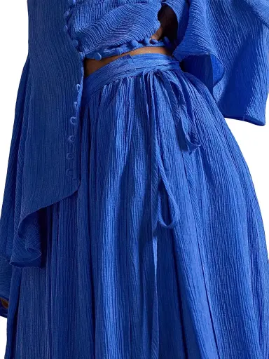 Polo Ralph Lauren Women's Drawstring Midi-Skirt - Indigo Sky | Thumbnail 5