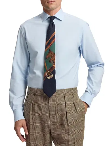Ralph Lauren Purple Label Men's Aston Cotton Oxford Shirt - Dress Shirt Blue - Size 17.5 | Thumbnail 3