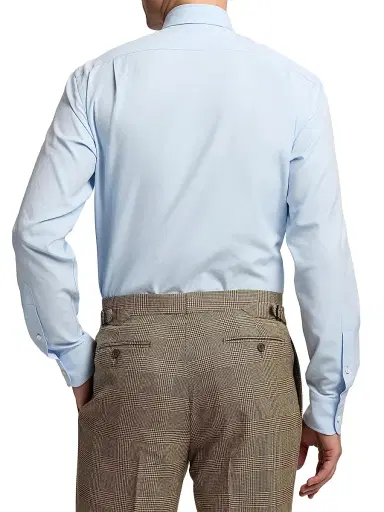 Ralph Lauren Purple Label Men's Aston Cotton Oxford Shirt - Dress Shirt Blue - Size 17.5 | Thumbnail 5