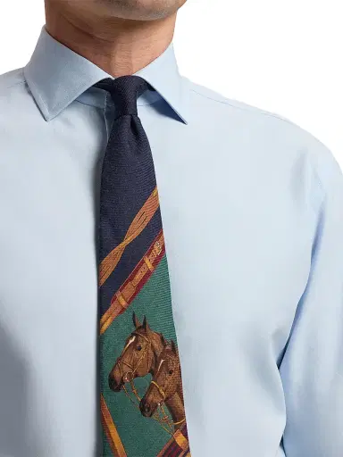 Ralph Lauren Purple Label Men's Aston Cotton Oxford Shirt - Dress Shirt Blue - Size 17.5 | Thumbnail 6