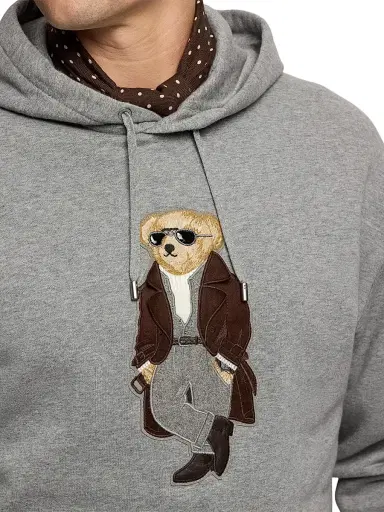 Ralph Lauren Purple Label Men's Polo Bear Cotton-Cashmere Fleece Hoodie | Thumbnail 6
