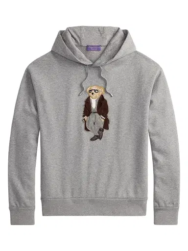 Ralph Lauren Purple Label Men's Polo Bear Cotton-Cashmere Fleece Hoodie | Thumbnail 1
